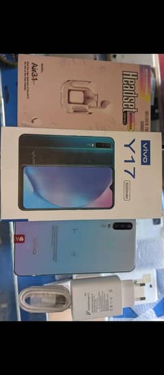 Vivo y17 with Box charger and airbuds