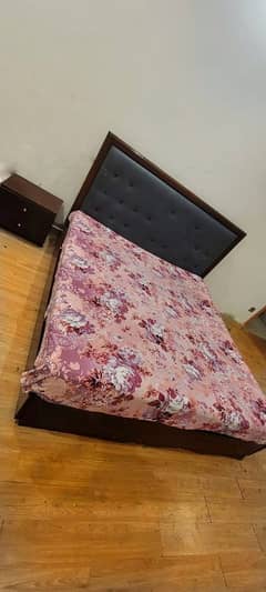 Solid Wood King size bed with dressing table