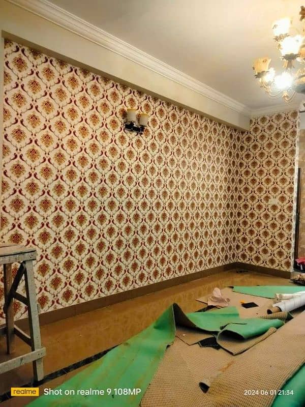 3D Wallpaper Ceiling Palling 3