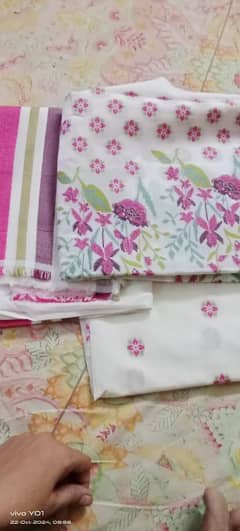 Unstitched Jacquard cotton 3 Pices