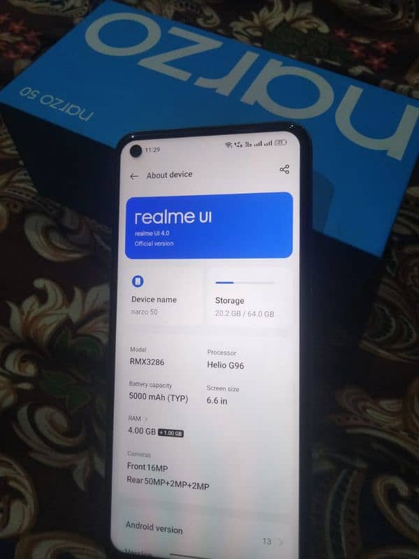 realme narzo 50 7