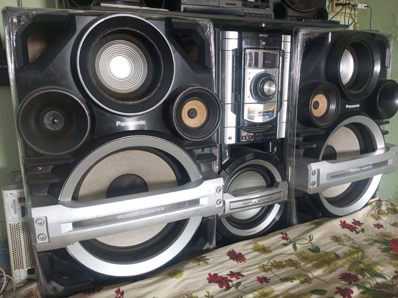 Panasonic haifi 15 woofer and sony amplifier good sound like 4