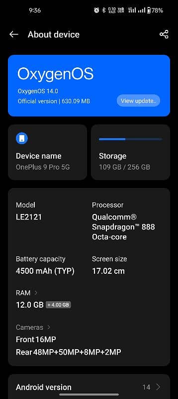 ONEPLUS 9PRO 5G 12