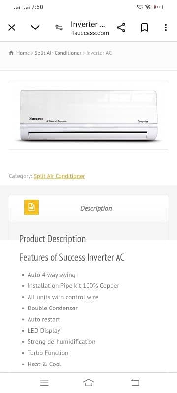 success 2 ton inverter 100 percent geniun with remote 10