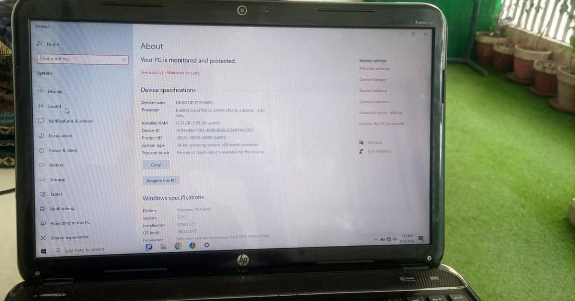 LAPTOP - SONY Core i7 RAM 8 GB  & HP Core i3 RAM 6 GB 8