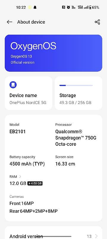 OnePlus Nord ce 5G 5