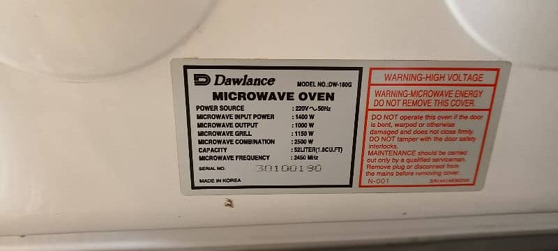 dawlance microwave large size 14 inch plate 100%working 4