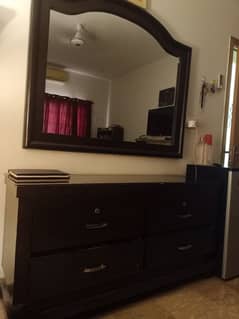 Pure wood dressing table with mirror