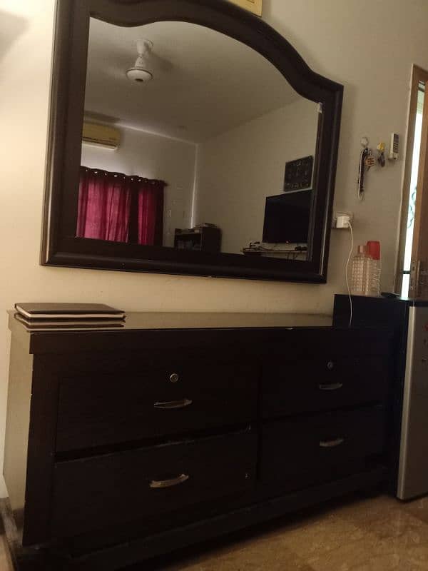 Pure wood dressing table with mirror 0