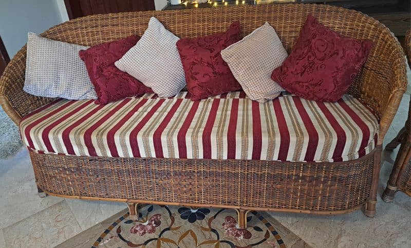 cane sofa set 7 seater 0