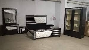 bed dressing side table /double bed /Poshish bed/ bed set /Furniture 2