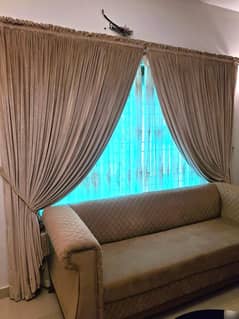 Velvet dual layered curtains