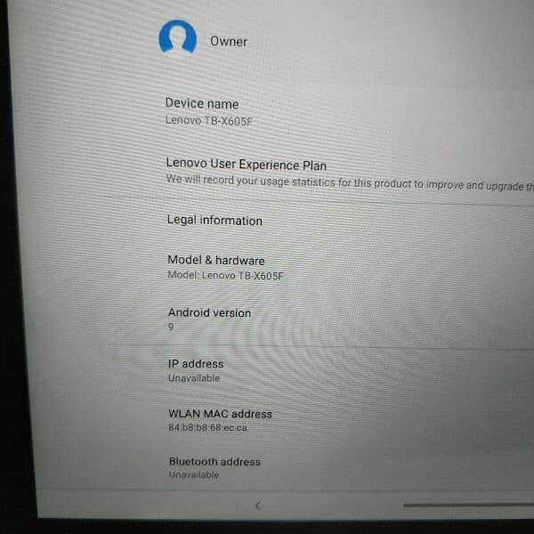 Lenovo tab TB-x605f--10"screen 3/32 6