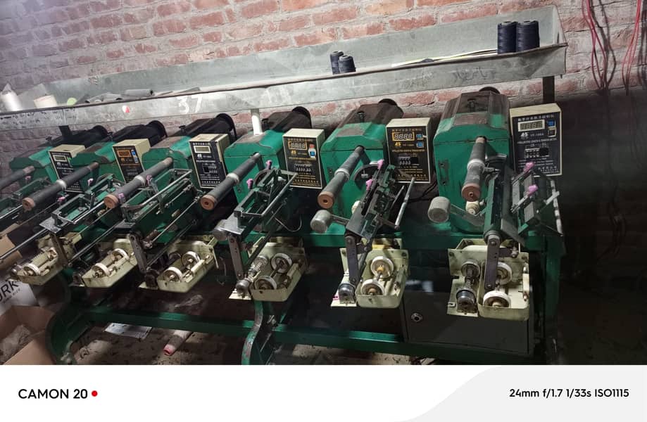 Thread Winding Setup (winder for Auto cone 1,Chine winder 6 spindle 2 0