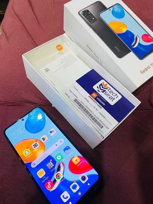 Redmi Note 11 phone 128GB just box open like new phone 6