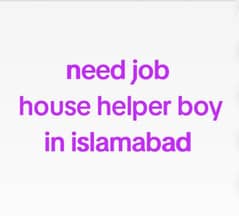 need job house helper