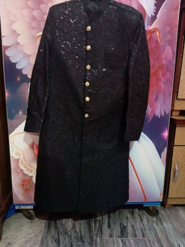 sherwani in black color 3