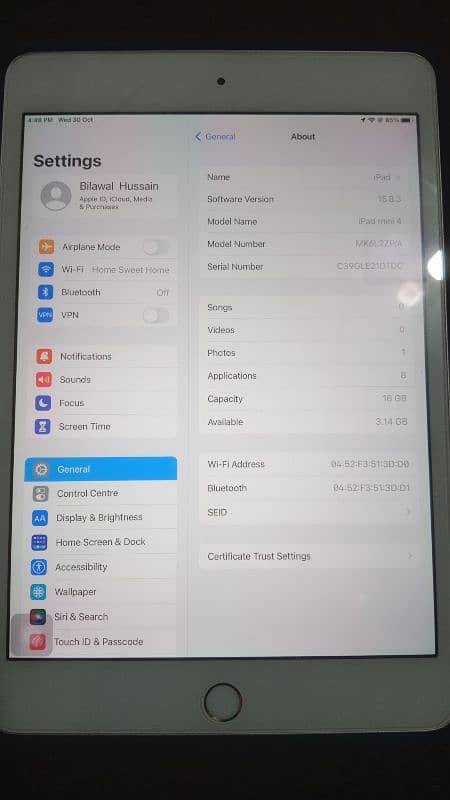 Ipad mini 4 WIFI 1