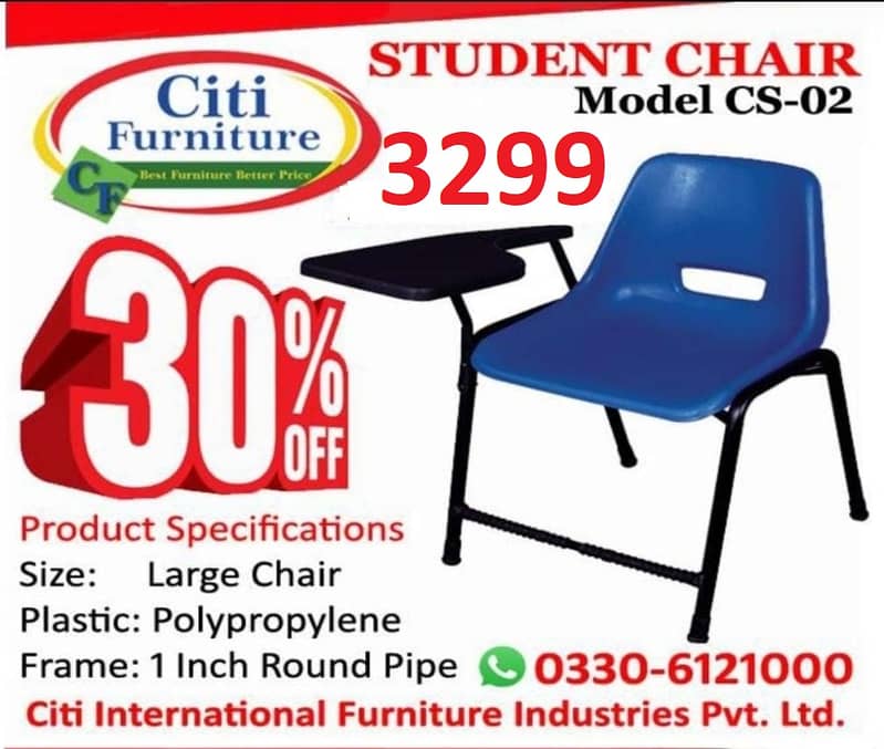 STUDENT CHAIR, CLASS ROOM CHAIR, EXAM CHAIRS, TABLET CHAIR, STUDY CHA 1