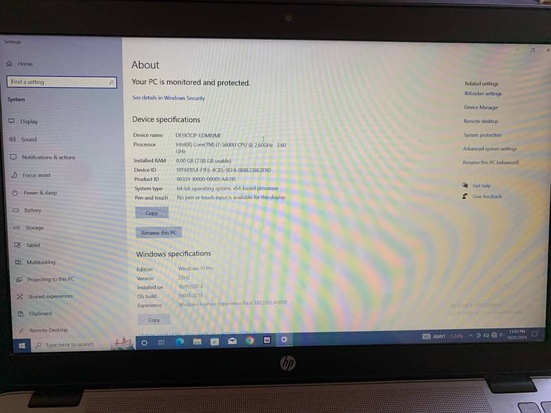 HP Elitebook G2 i7 5th Generation with 1 GB Graphics Card 1