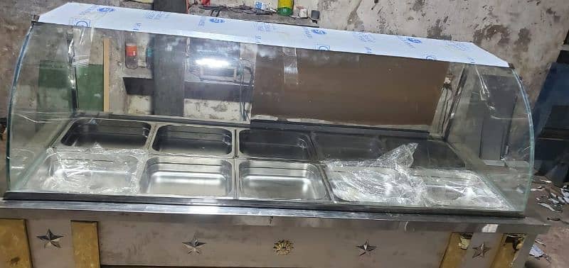 Stainless Steel 10 Bowl Bain Marie Counter 6 feet Bowl 10.13 4