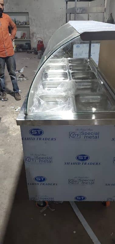 Stainless Steel 10 Bowl Bain Marie Counter 6 feet Bowl 10.13 5