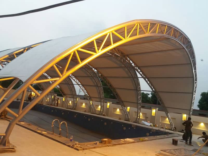 Tensile Car Parking Structure  / Fiber Sheds / Restaurant Sheds 2