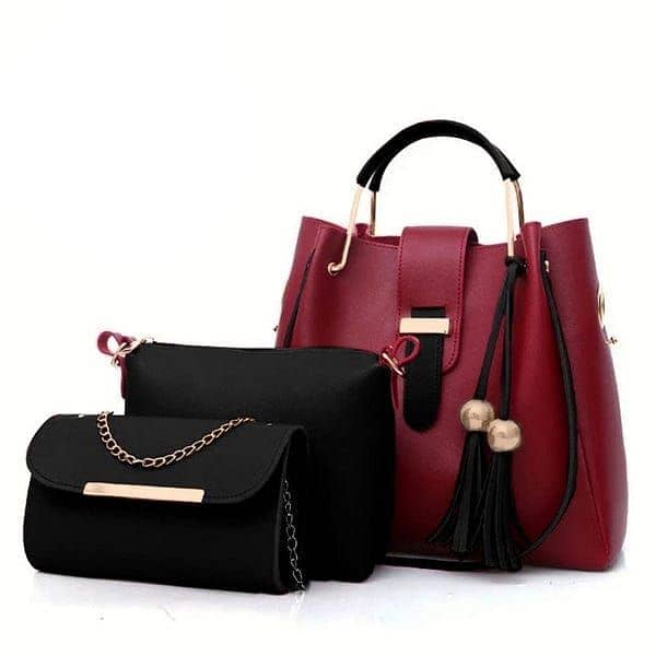 Leather Shoulder Bags 3pc 9