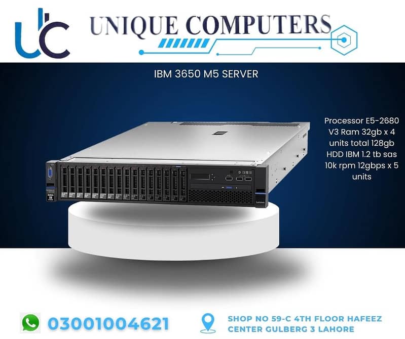 IBM 3650 M5 SERVER < Processor E5-2680 V3 Ram 32gb x 4 units total 12 0