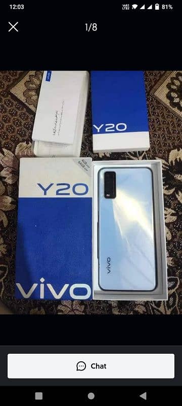 vivo y20 full box. 4.64 sale and exchange 0