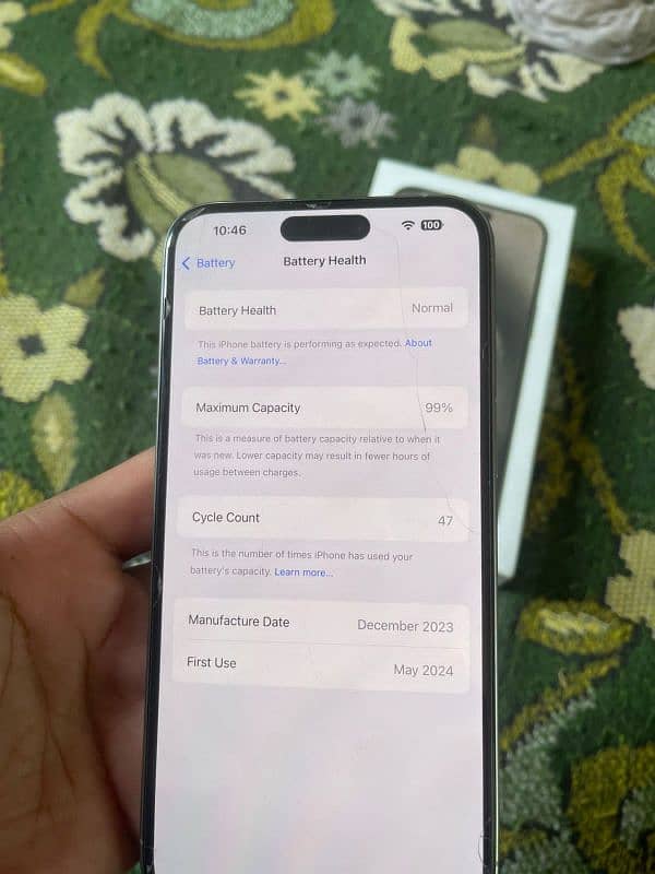 IPhone 15ProMax jv 99 hlth 10/10 256gb 4