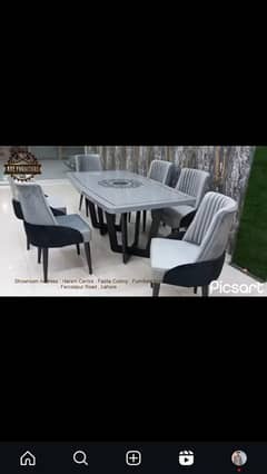 dining table set/marble top table/chairs/luxury dining set