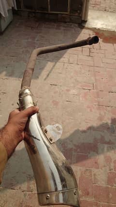 exhaust 2 peace handle bar single gear lever