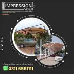 Tensile Shades | Car Parking Shades | Fiber Shades | Restaurant Sheds