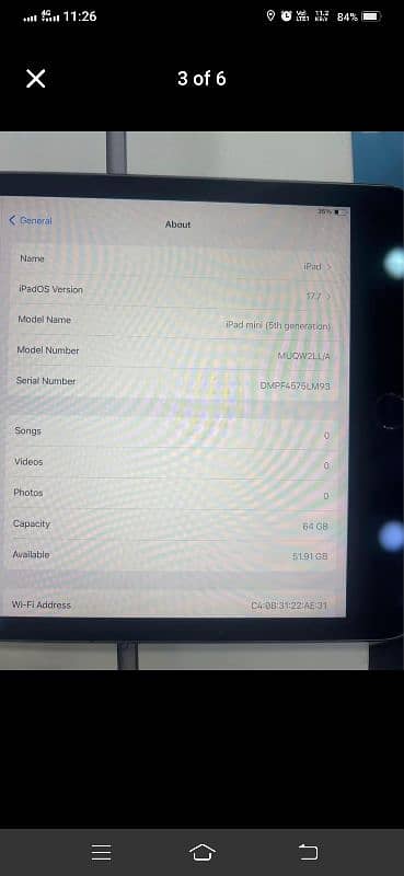 ipad mini 5 10by10 condition 64gb 5