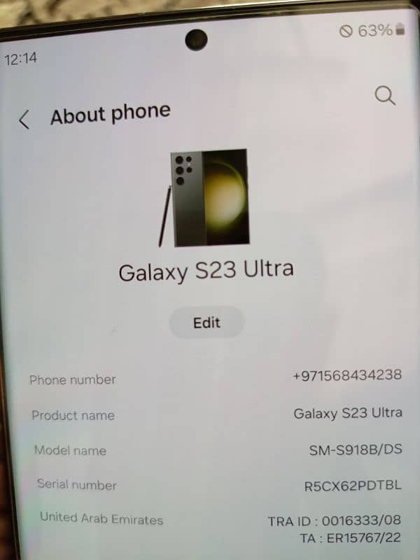 Samsung's 23 ultra 12/256 4