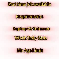 Part time Job Available For Girls