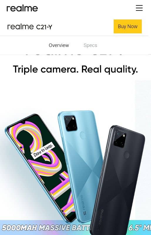 10/10 Realme C21y with Box, 4gb ram 64gb rom, 6.5 inch screen 7