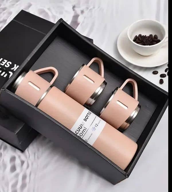 3 Cup Hot & Cold Water Bottle Flask Set in Gift Packaging 3