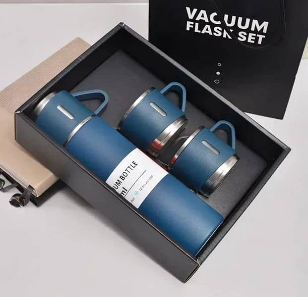 3 Cup Hot & Cold Water Bottle Flask Set in Gift Packaging 9