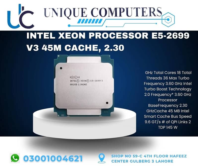 INTEL XEON PROCESSOR E5-2699 V3 45M CACHE, 2.30 0