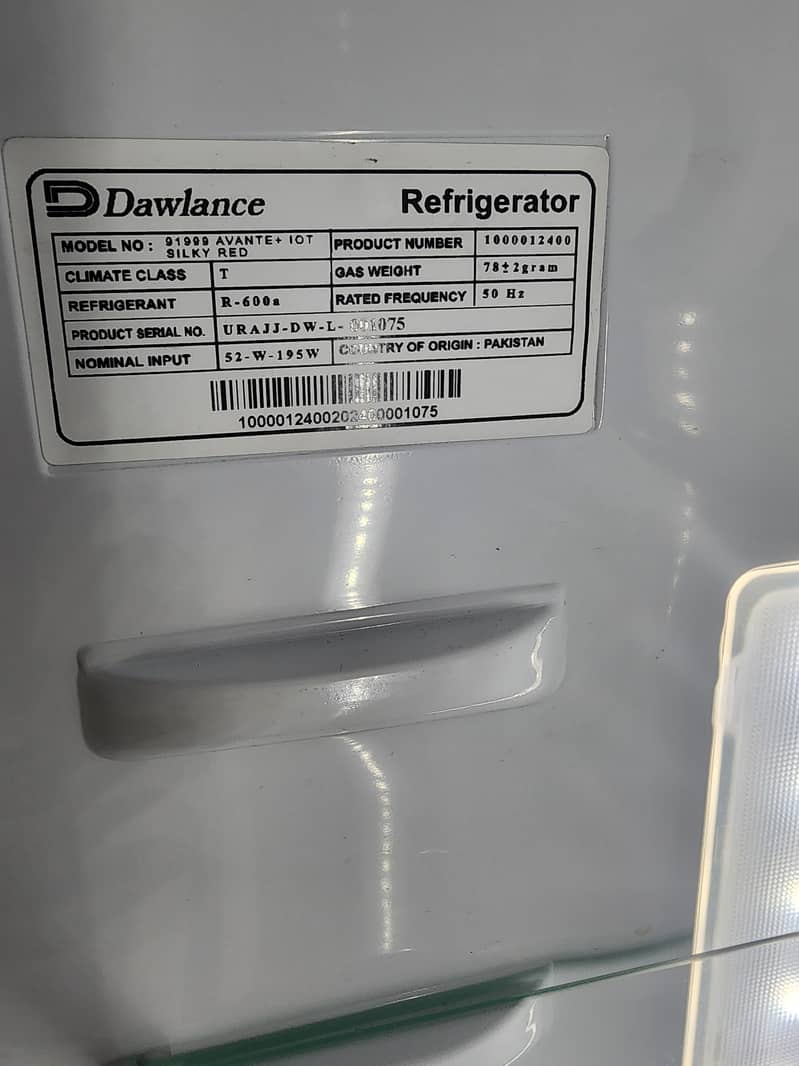 Dawlance Refrigerator 91999 Avante + Silky Red (GD INV) IOT WIFI 11