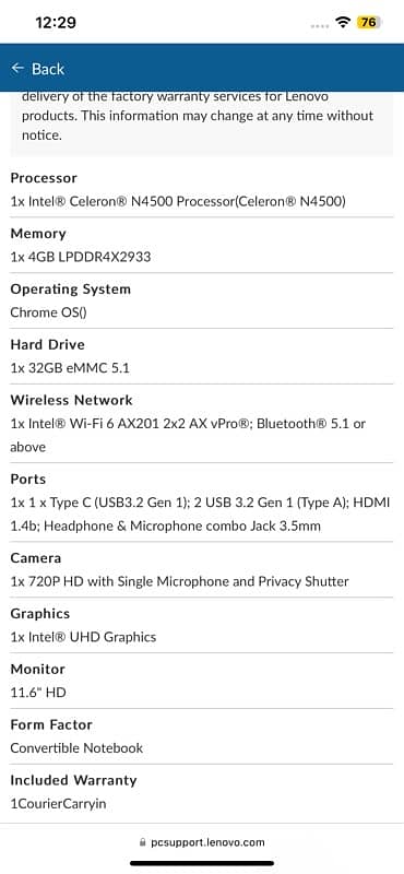 Lenovo 100e Chromebook Gen 3 7