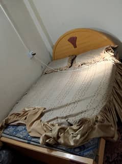 Wooden Double Bed and Dressing Table