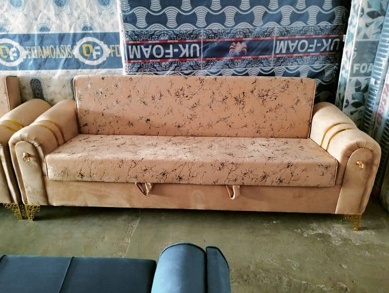 Brand New sofa cum bed and tabels 5