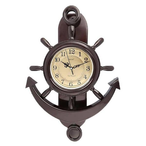 Elegant pendulum/Analog Fancy ship wheel shape Wall clock 1