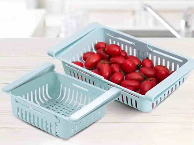 Fridge Basket Adjustable Fridge Basket 0