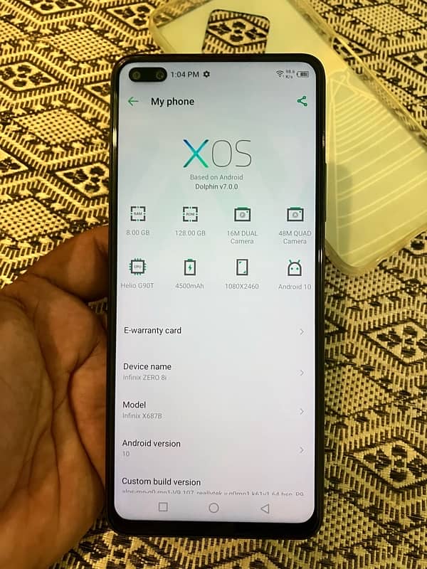 Infinix Zero 8i 8/128 Front Dual Camera Condition 10/9.5 2