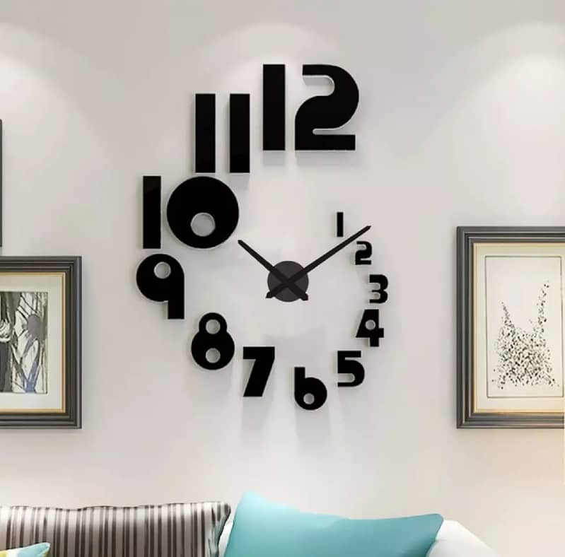 3D Wooden Wall Clock Available 1