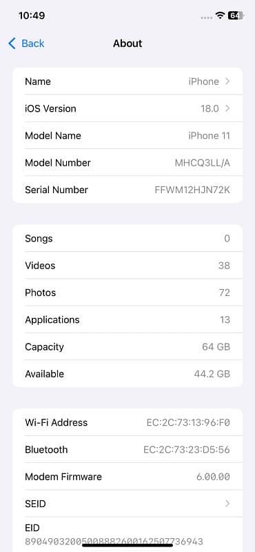 I Phone 11 64 Gb JV 2